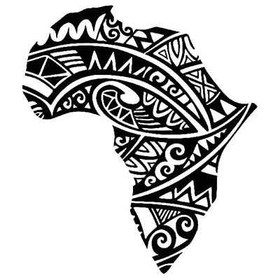Traditional African Map Design Water Transfer Temporary Tattoo(fake Tattoo) Stickers NO.10842